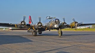 Boeing B17 Flying Fortress flight with cockpit view and ATC [upl. by Sidwel]