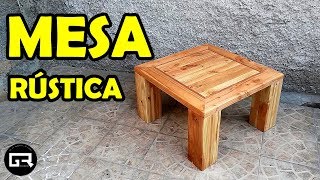 COMO HACER UNA MESA RATONA RUSTICA MADERA RECICLADA COFFEE TABLE WOOD [upl. by Ain43]