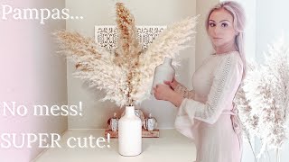 HOW TO Pampas Grass Prep amp Decorating [upl. by Nywroc]