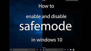 How to enable and disable safe mode in windows 10 6 ways [upl. by Htesil]