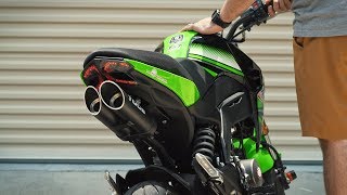 Kawasaki Z125 Toce Full Exhaust Sound [upl. by Nnylsor238]