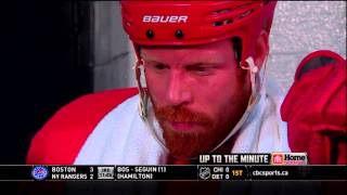 Johan Franzen talks about how to play with Pavel Datsyuk [upl. by Alemap78]