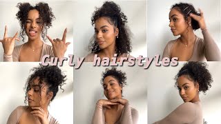 12 easy CURLY hairstyles [upl. by Cullin]