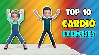 10 minute POWER CARDIO Workout  No Equipment [upl. by Cirdes]