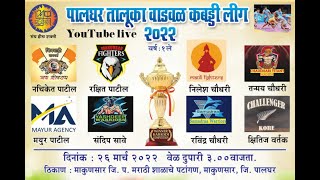 Palghar Taluka Wadwal Kabaddi League 2022 [upl. by Annoyek]