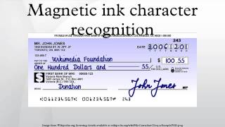 Magnetic ink character recognition [upl. by Jacey]