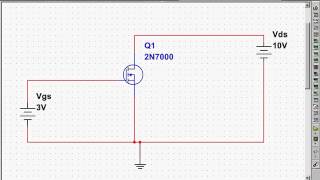 MOSFET  Ids  Vgs  characteristic graph  multisim [upl. by Adolpho]