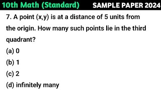 A point xy is at a distance of 5 units from the origin How many such points lie in the third [upl. by Dinnage282]