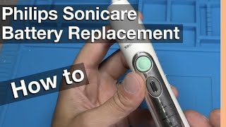 Battery Replacement on Electric Toothbrush Philips Sonicare How to in 4K [upl. by Kcirted]