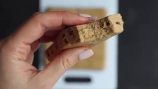 NoBake Cookie Dough Protein Bars low sugar gluten free vegan [upl. by Adnileb]