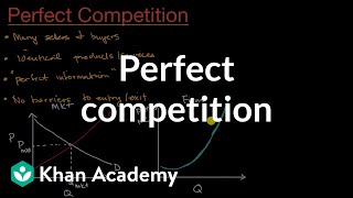 Perfect competition  Microeconomics  Khan Academy [upl. by Jamie]