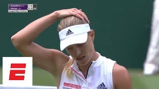 Wimbledon 2018 Highlights Epic 25shot rally between Kerber and Kasatkina  ESPN [upl. by Htebiram656]