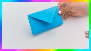 Cómo hacer SOBRES de papel sin pegamento★ Origami★Sobres para cartas  PapelyManualidades [upl. by Naujtna]