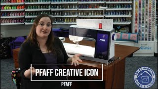 Pfaff Creative Icon sewing machine  embroidery overview [upl. by Odirfliw865]