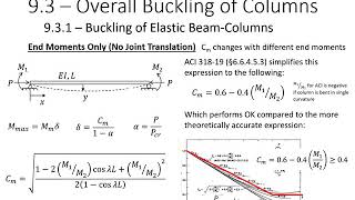 9  Adv RC Design Lectures  Slender Columns updated 8320 [upl. by Mcgee]