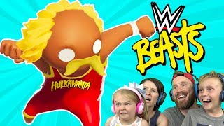 Wrestlers in Gang Beasts ONLINE Family Battle 2  KCity GAMING [upl. by Nnylecyoj76]