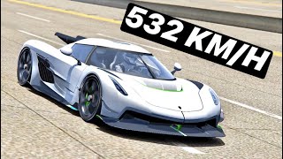 Koenigsegg Jesko Absolut 532 KMH at Nardo Speed Test [upl. by Ahsekin]