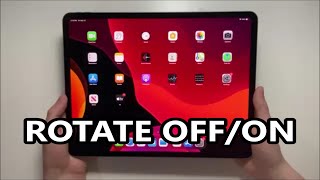 How to Rotate iPad Pro Screen amp Lock Orientation [upl. by Notgnirrab]