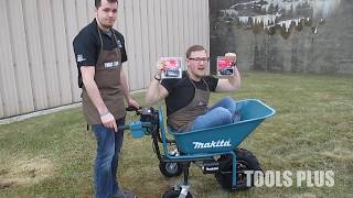 Makita 18V X2 LXT PowerAssisted Wheelbarrow XUC01X1 [upl. by Annahsor311]