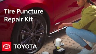 Toyota How To Tire Puncture Repair Kit  Toyota [upl. by Pulling]