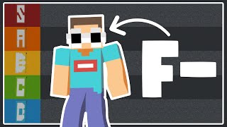 Tier Ranking of FAMOUS MINECRAFT YouTubers SKINS [upl. by Ada]