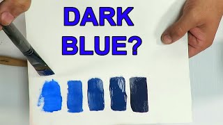 How To Make Dark Blue Paint At Home Easy From Blue and Red [upl. by Ellehsyt181]