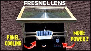 Fresnel Lens Solar Panel Experiment WITH Cooling [upl. by Norahs593]