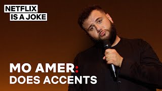 Mo Amer Does His Best Accent Impressions  Netflix Is A Joke [upl. by Natek]