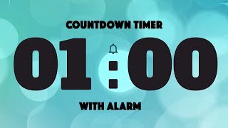 1 Minute Silent Countdown Timer  With Alarm Sound at the end [upl. by Annuhsal117]