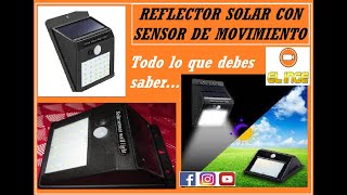 Reflector solar led con sensor de movimiento EL INGE [upl. by Allebasi]