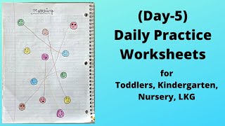 Daily Practice Worksheets for Toddler LKG Nursery Kindergarten Preschool  Day 5 [upl. by Cleland628]