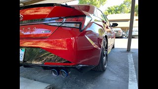 2021 Hyundai Elantra NLine Muffler delete Straight Pipe Sounds like a Volkswagen [upl. by Snider883]