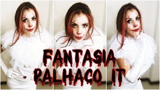 FAÇA SUA FANTASIA SEM GASTAR NADA  FANTASIA DO PALHAÇO IT PARA O CARNAVAL  DIY  TUTORIAL [upl. by Engdahl671]