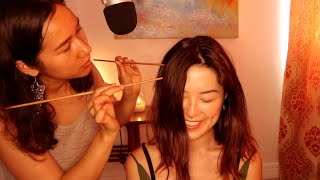 ASMR Real Person Scalp Check Exam with Sticks Compilation Soft Spoken [upl. by Lekym]