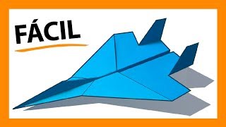 FÁCIL F15 Avión de papel 💙 Cómo hacer un increíble avión de papel de guerra que vuele mucho [upl. by Nosraep921]