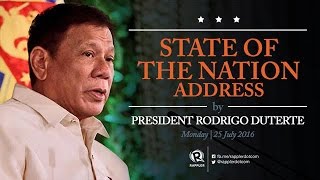 FULL SPEECH President Duterte at SONA 2016 [upl. by Araic]