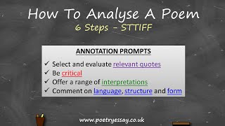 How To Analyse A Poem [upl. by Eisseb963]