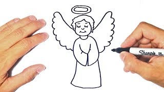 How to draw a Angel Step by Step  Easy drawings [upl. by Melloney830]