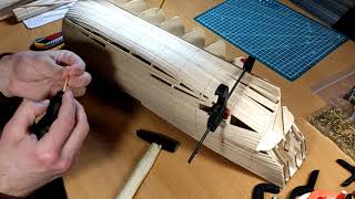 Endeavour  154 Scale Model  Step By Step Video Build  Hull Planking  Part 5 [upl. by Herrington793]