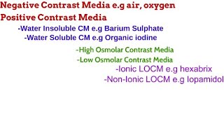 2 Contrast Media1 RADIOGRAPHIC TECHNIQUE [upl. by Eynttirb]