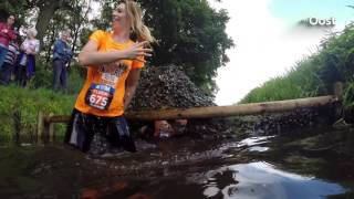 Eerste editie Tot de Nek in de Drek obstacle mud run Vriezenveen groot succes [upl. by Rieger696]