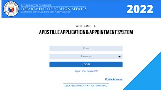 DFA APOSTILLE APPLICATION amp APPOINTMENT SYSTEM 2022 [upl. by Kinemod]