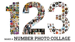 How to Make a Number Photo Collage  FigrCollage [upl. by Malcolm626]