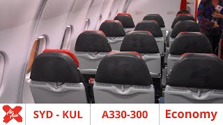 AirAsia X A330 ECONOMY Class Review Sydney to Kuala Lumpur [upl. by Gnuj]