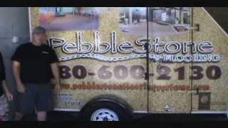 Pebblestone flooring doityourself installation [upl. by Bodkin]