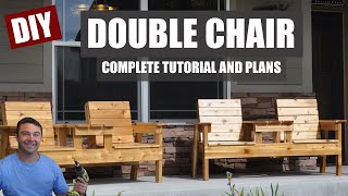 How to Make a Double Chair Bench  DIY Double Chair Version 1  Patio Furniture [upl. by Jannel]