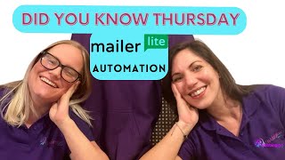 Did you know  Mailerlite automation [upl. by Gretna]