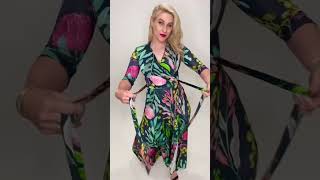 How to tie a wrap dress its so easy [upl. by Antonie]