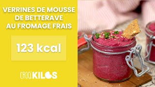 Verrines de mousse de betterave au fromage frais  CroqKilos [upl. by Oniotna]