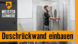 Duschrückwand einbauen  HORNBACH Meisterschmiede [upl. by Mora]